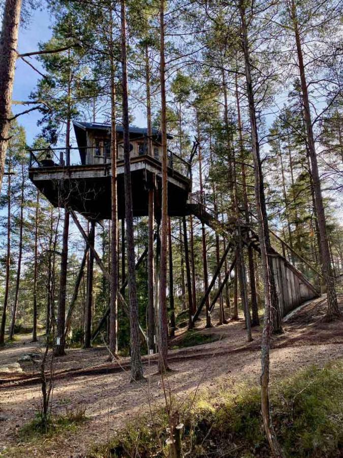 Tretopphytter Pa Grensen - Elghytta Med Robat Og Gjeddefiske Chalet Halden